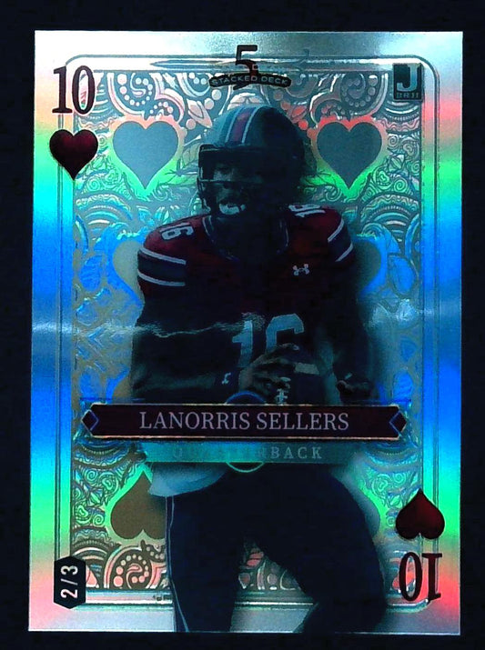 2024 Wild Card 5 Card Draw Stacked Deck 2/3 LaNorris Sellers J