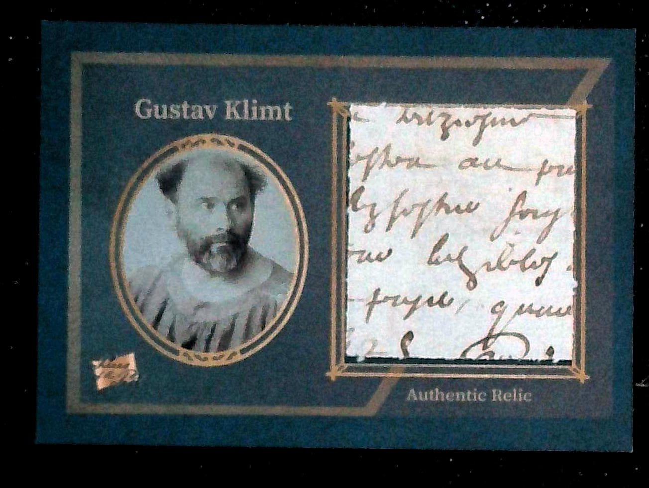 GUSTAV KLIMT Authentic Handwritten Relic Card 2025 Pieces of The Past #152