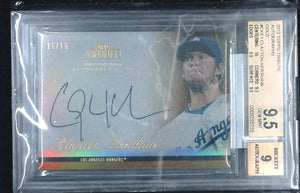 2012 Topps Tribute Clayton Kershaw On Card Auto /15 BGS 9.5