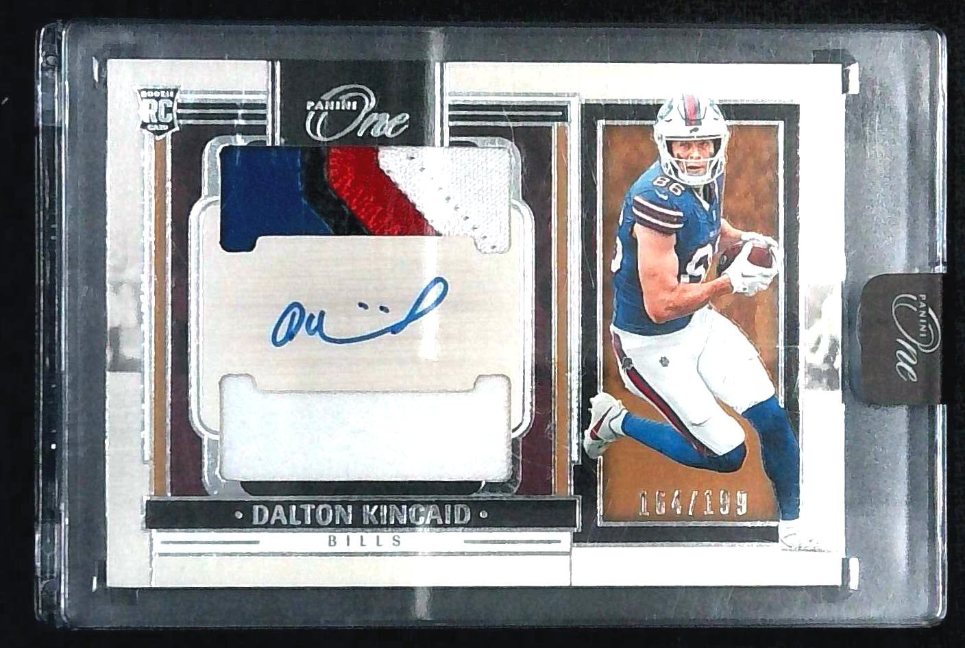 Dalton Kincaid Rookie Dual Patch Auto On-Card (RPA) 2023 Panini One /199 4 Color