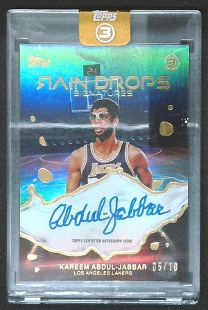 2025-26 Topps Three 3 Kareem Abdul-Jabbar Auto Rain Drops Gold /10