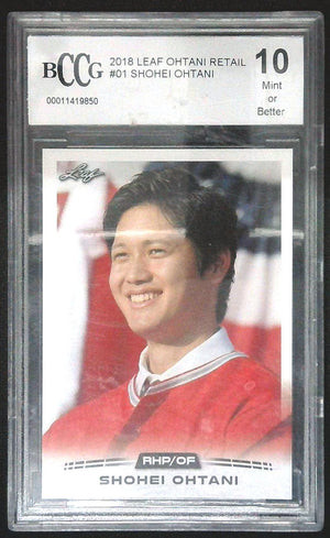 2018 LEAF SHOHEI OHTANI RETAIL #01 SHOHEI OHTANI RC ANGELS BCCG 10