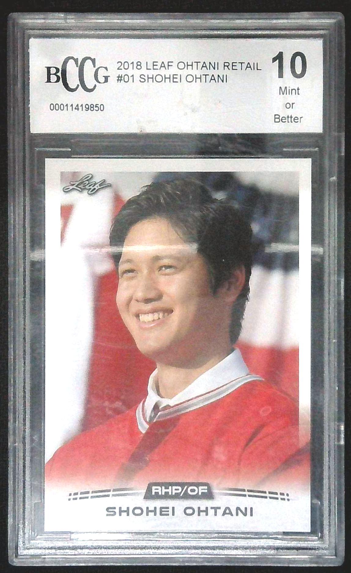 2018 LEAF SHOHEI OHTANI RETAIL #01 SHOHEI OHTANI RC ANGELS BCCG 10