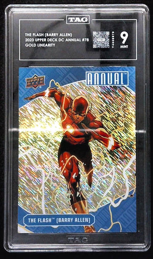 2023 Upper Deck DC Annual The Flash Gold Linearity /88 TAG 9