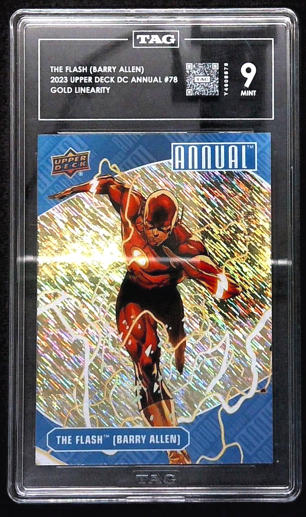 2023 Upper Deck DC Annual The Flash Gold Linearity /88 TAG 9
