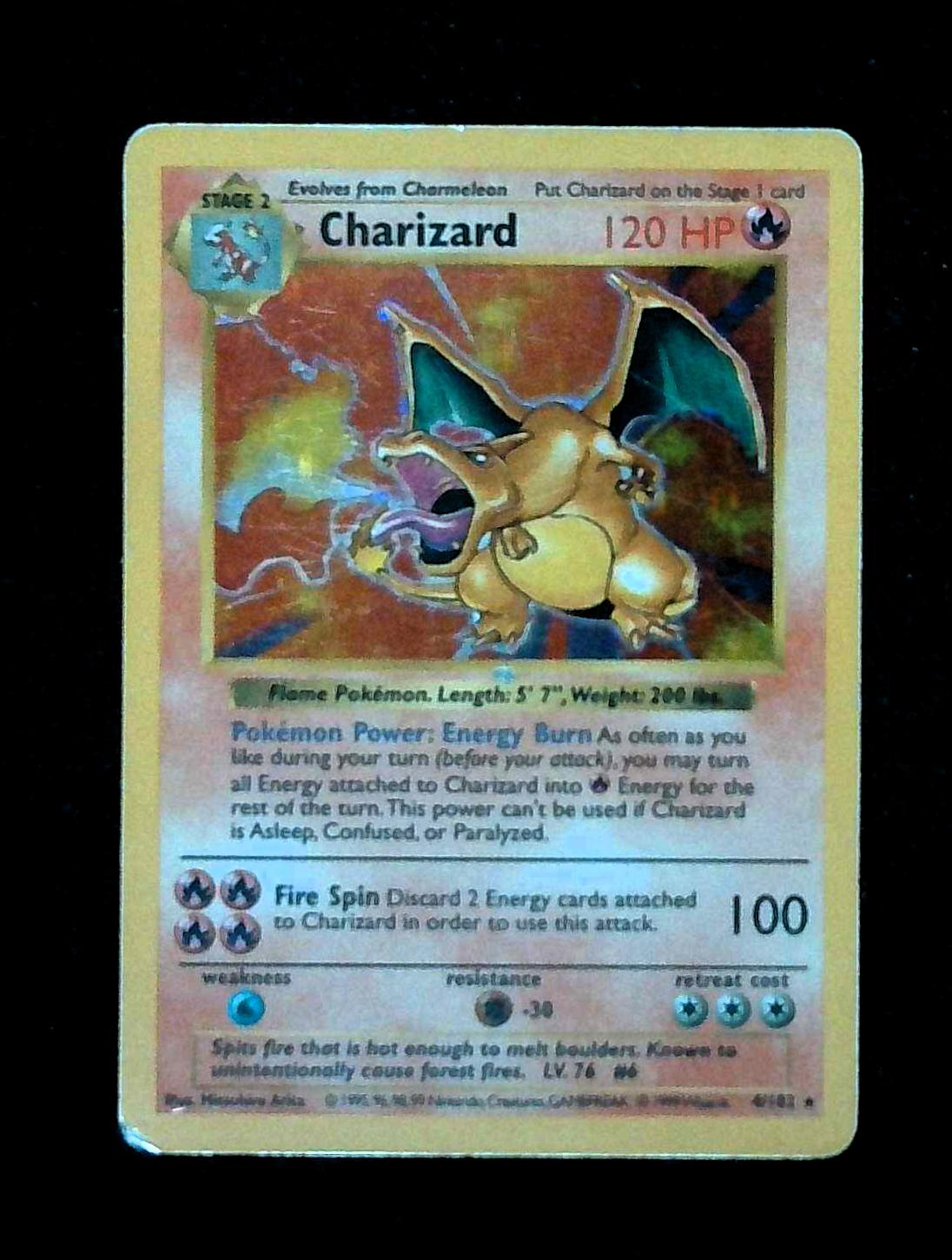 Pokémon 1999 Base Set Shadowless Charizard 4/102 Holo