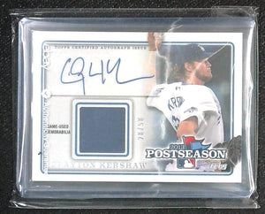 2014 Topps Clayton Kershaw 2013 Post Season Relic Auto /50