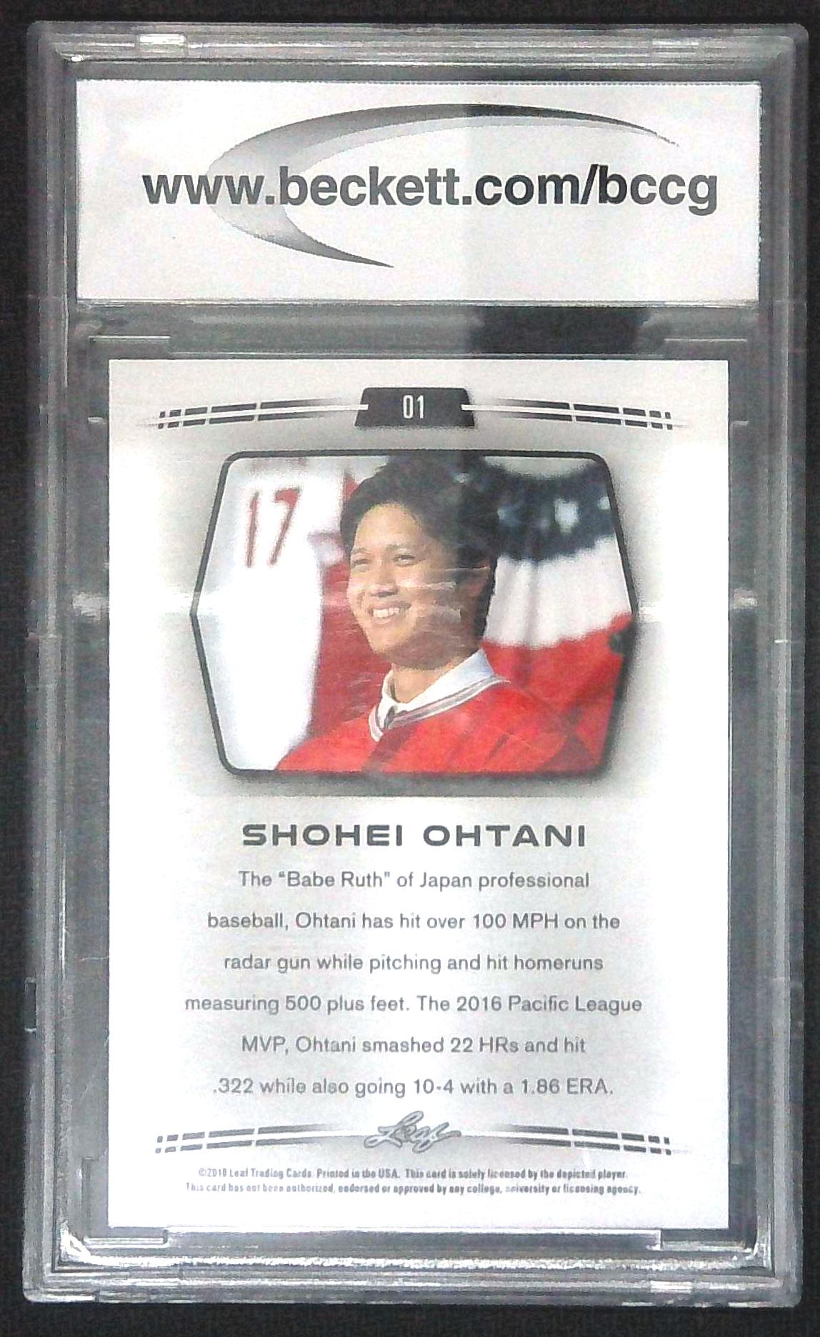 2018 LEAF SHOHEI OHTANI RETAIL #01 SHOHEI OHTANI RC ANGELS BCCG 10