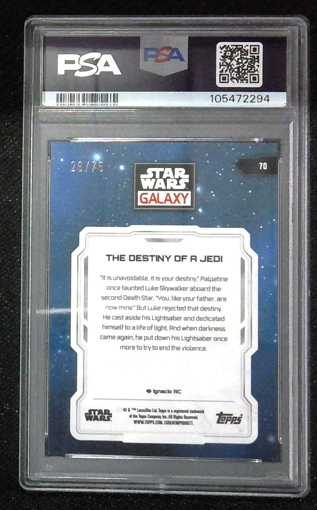 2024 Star Wars Galaxy The Destiny Of A Jedi Prism Refractor /75 PSA 9