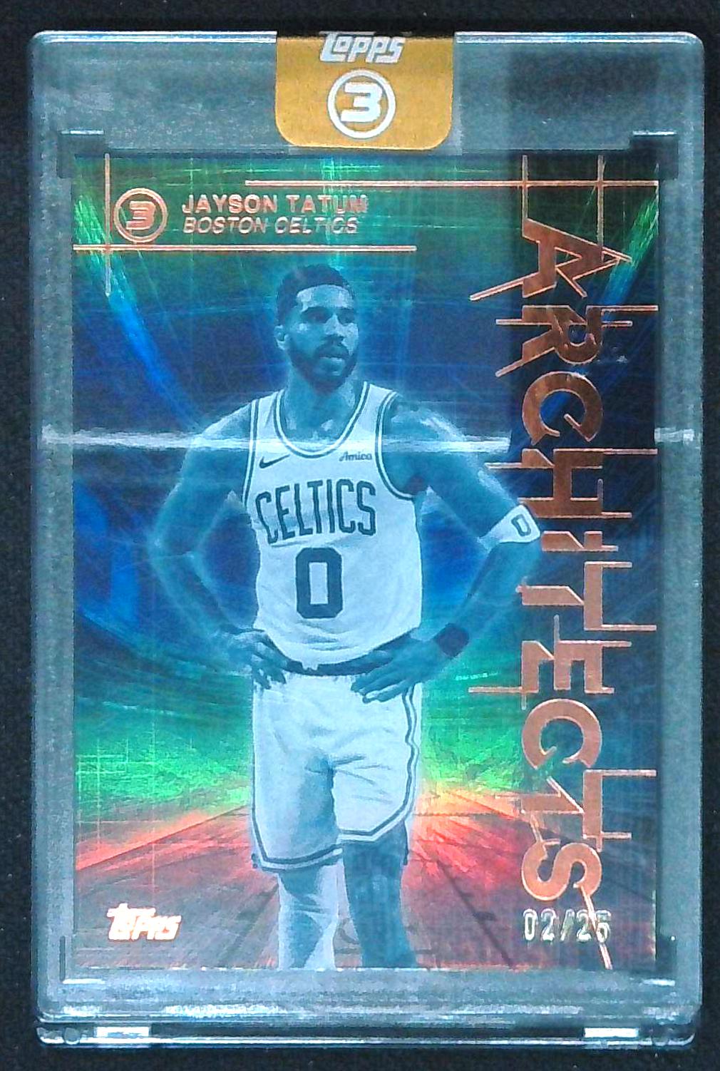 2025-26 Topps 3 Three Jayson Tatum Architects Bronze #/25 Celtics