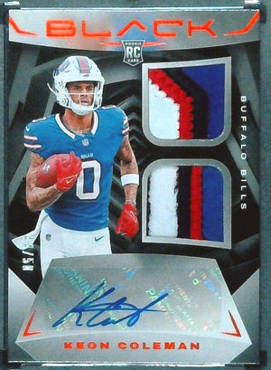 2024 Panini Black Keon Coleman 4 Color RPA Rookie Auto /50
