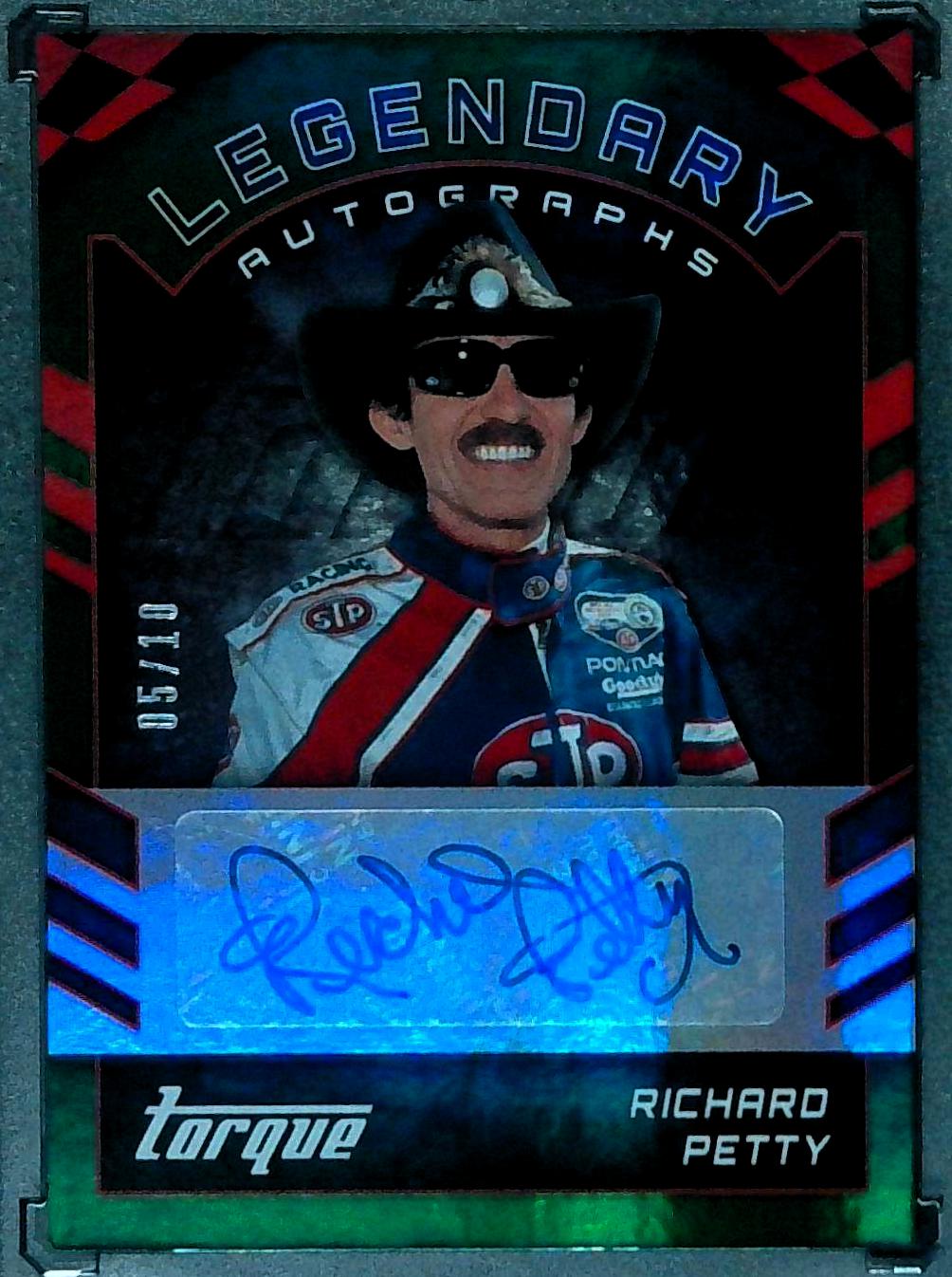 2016 Panini Torque Legendary Autographs Richard Petty Auto Green SSP /10
