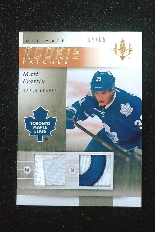 2011-12 Ultimate Collection Rookie Dual Jersey Patch Matt Frattin /65