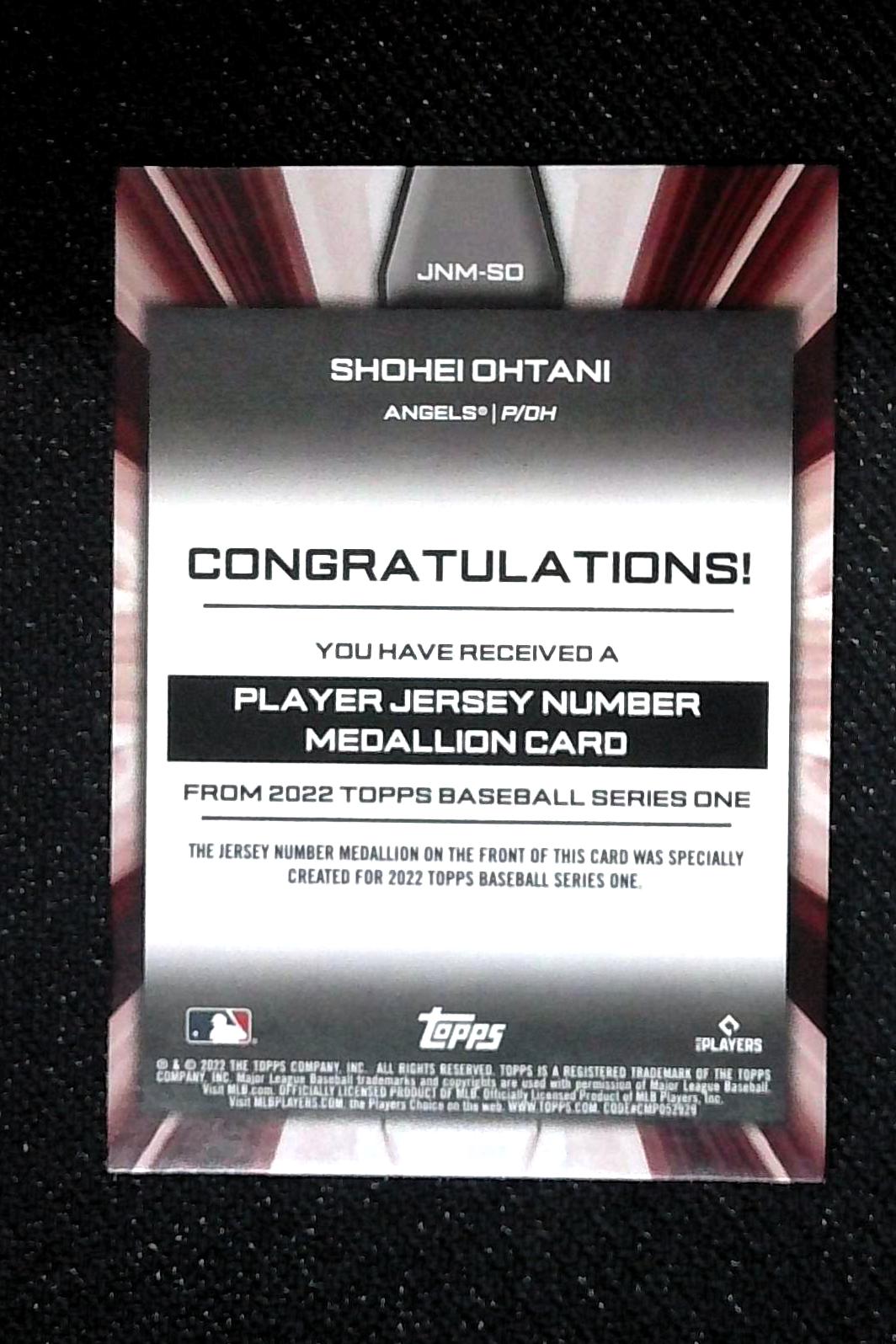 2022 Topps Shohei Ohtani Commemorative Medallion