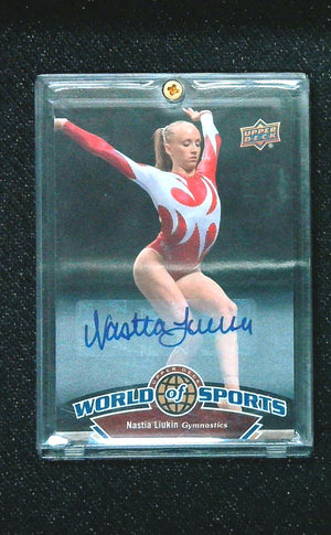 RARE 2010 Upper Deck WORLD OF SPORTS SP NASTIA LIUKIN AUTO! Gymnastics STAR
