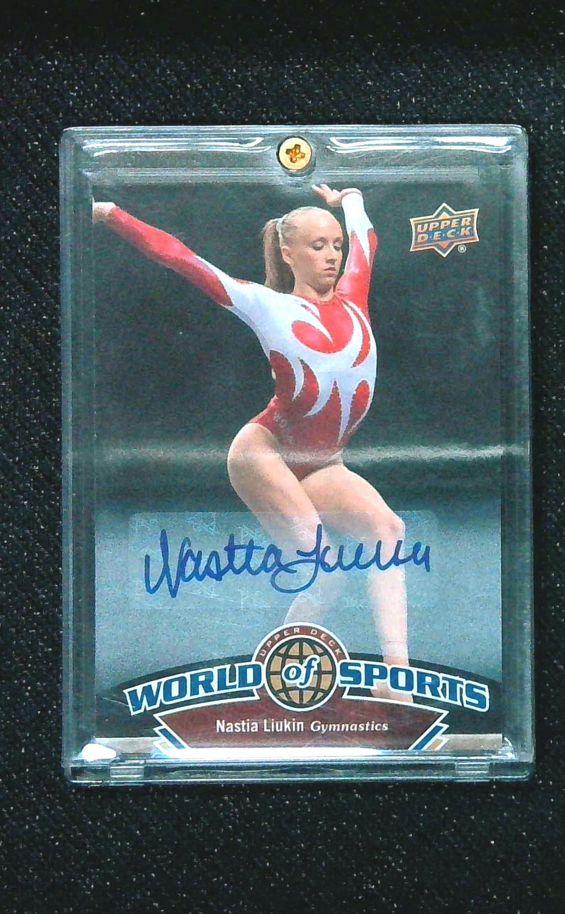 RARE 2010 Upper Deck WORLD OF SPORTS SP NASTIA LIUKIN AUTO! Gymnastics STAR