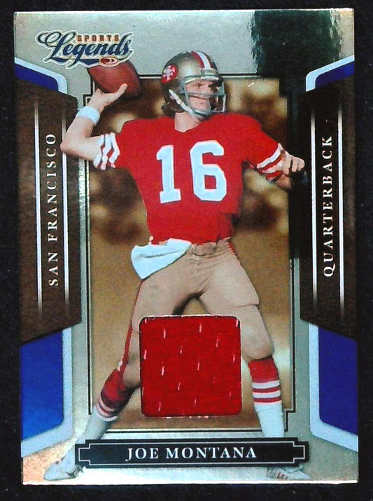 2008 Donruss Americana Joe Montana Mirror Blue Materials Relic /50
