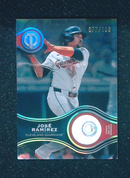 Jose Ramirez 2025 Topps Tribute Stamp Of Approval Relic GU Patch 069/199