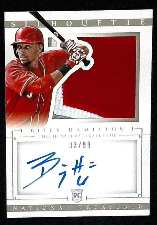 2014 National Treasures Silhouette Billy Hamilton /99 RPA Rookie Auto
