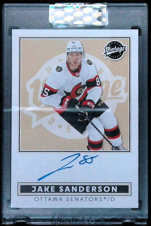 2024-25 Upper Deck Clear Cut Vintage #VA-JS Jake Sanderson Auto