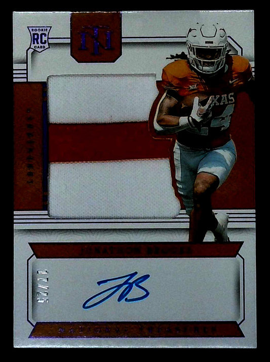 2024 Panini National Treasures Collegiate Jonathon Brooks Rookie Patch Auto /25