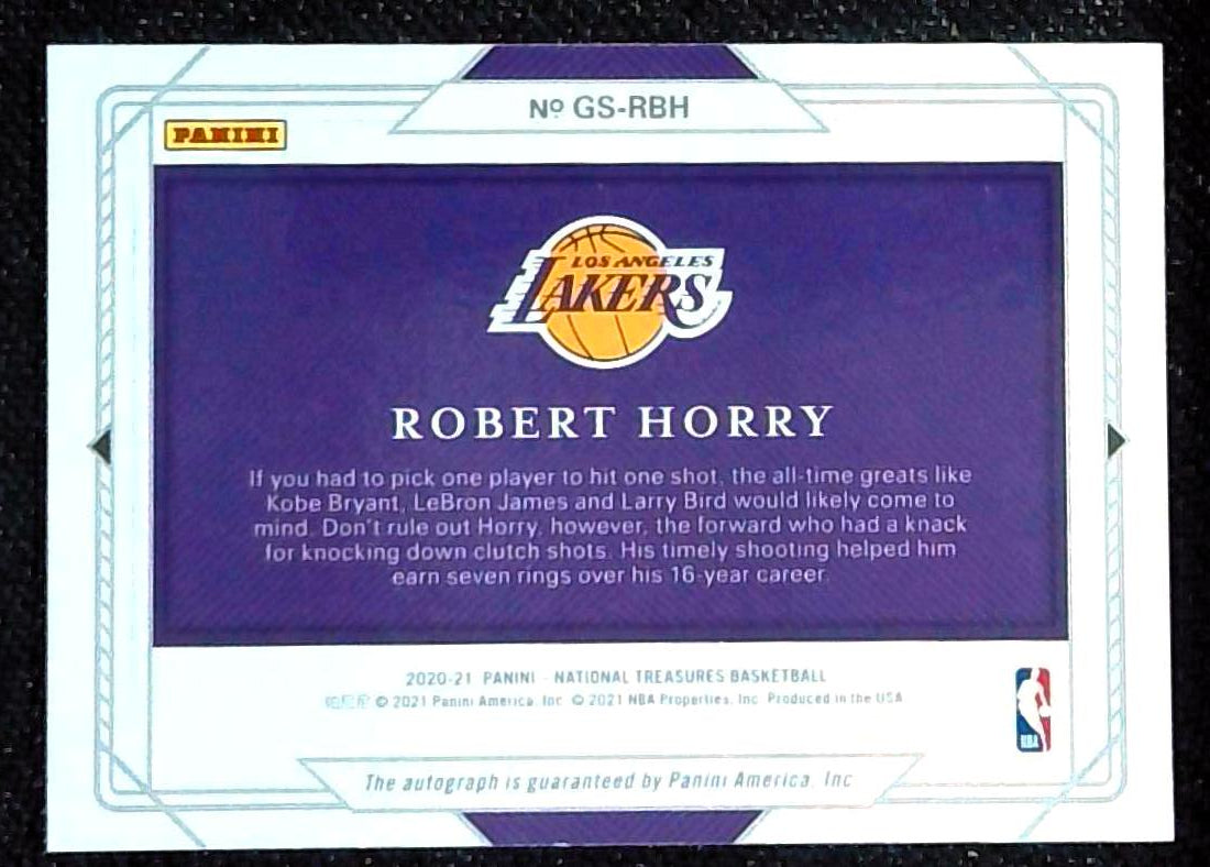 2020-21 National Treasures Robert Horry Auto /99