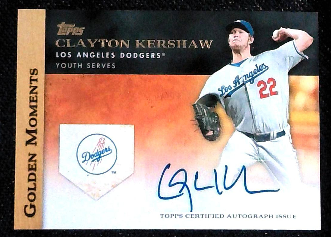 2012 Topps Clayton Kershaw Golden Moments Auto