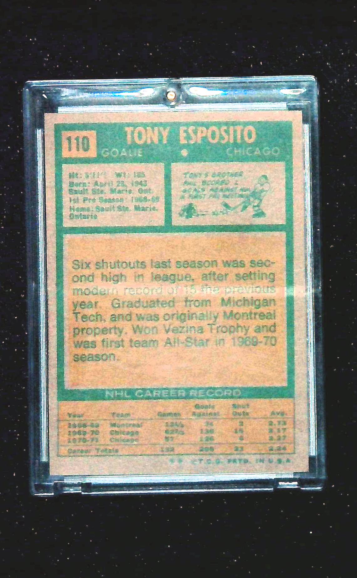 1971-72 Topps - Tony Esposito #110