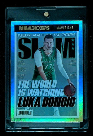 2021 Luka Doncic Panini NBA Hoops SLAM Insert Holo Card #230