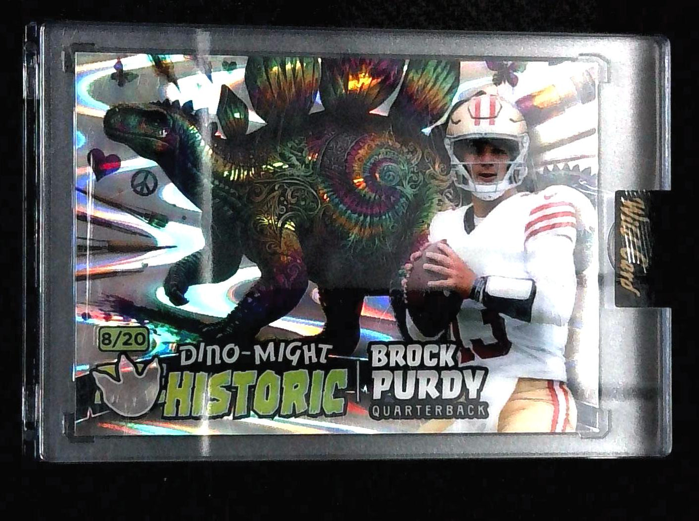 BROCK PURDY 2024 WILD CARD ALUMINATION DINO-MIGHT PRE-HISTORIC RAWYWAVE 08/20