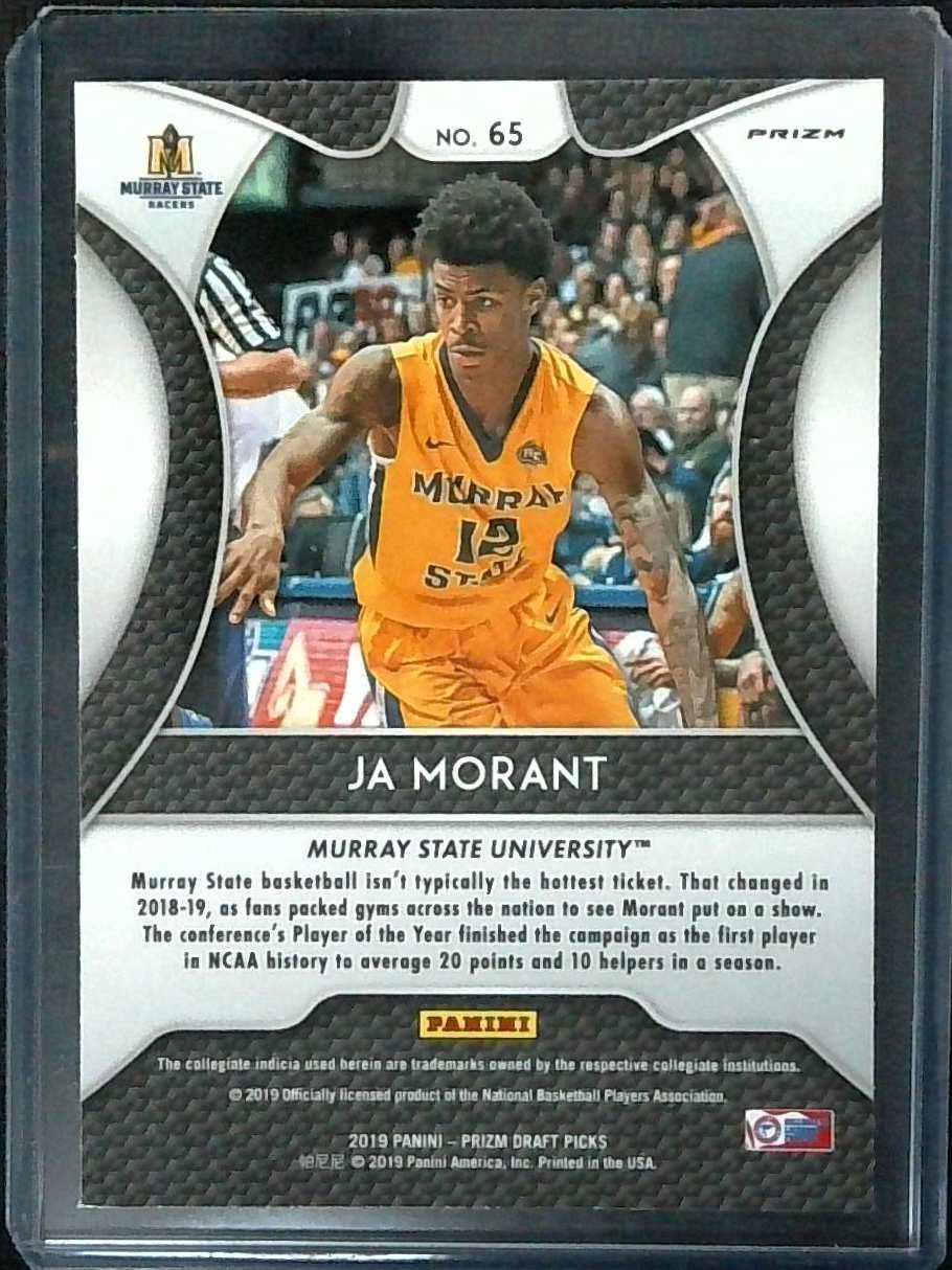 2019-20 Prizm Draft #65 Ja Morant Pink Pulsar Rookie Murray State Grizzlies