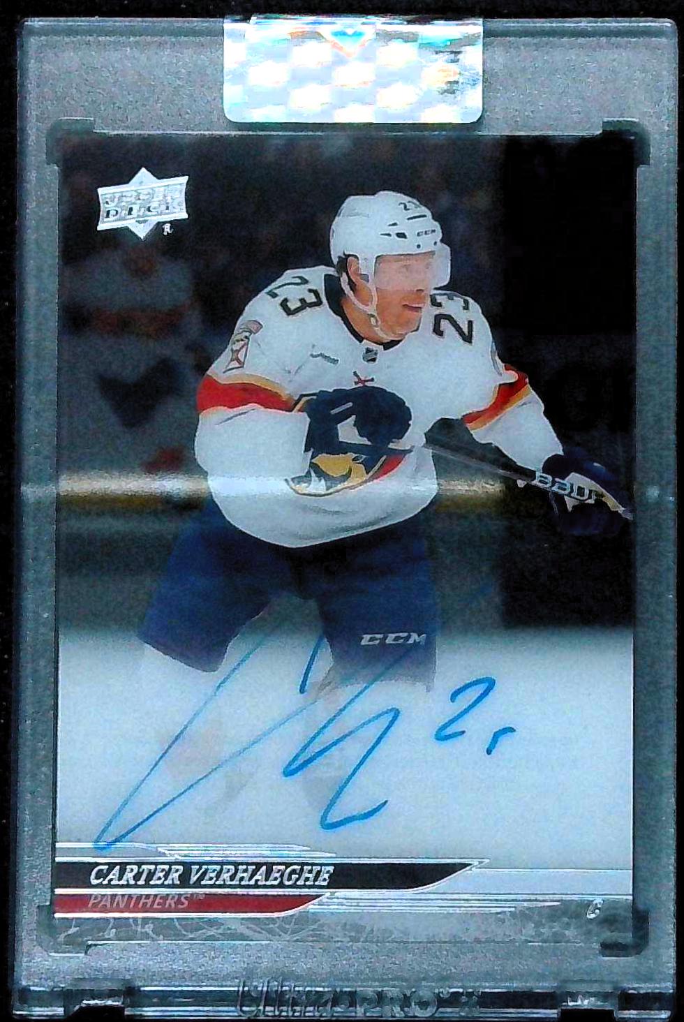 2024-25 Upper Deck Clear Cut Auto Carter Verhaeghe #CC-CV Florida Panthers