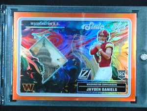 2024 Panini Zenith Jayden Daniels #19 Orange Prizm Rookie State Of The Art SP