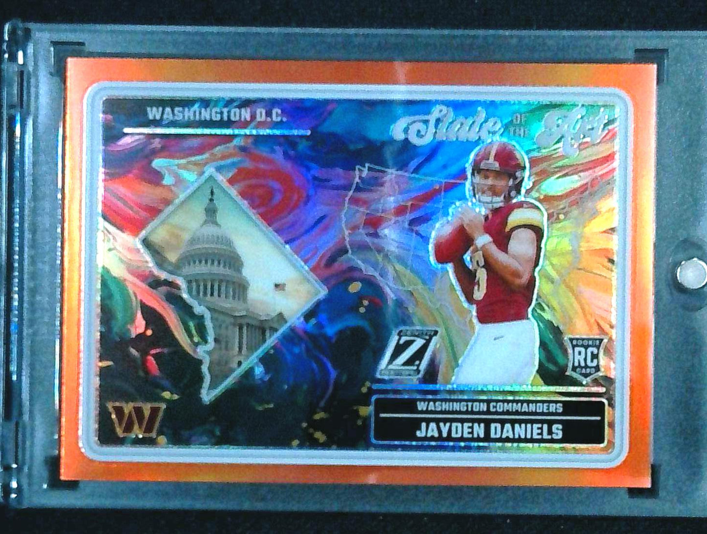 2024 Panini Zenith Jayden Daniels #19 Orange Prizm Rookie State Of The Art SP