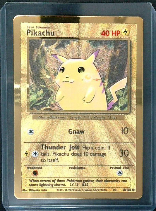 Pokemon Pikachu 58/102 Celebrations Gold Metal Ultra Premium Collection
