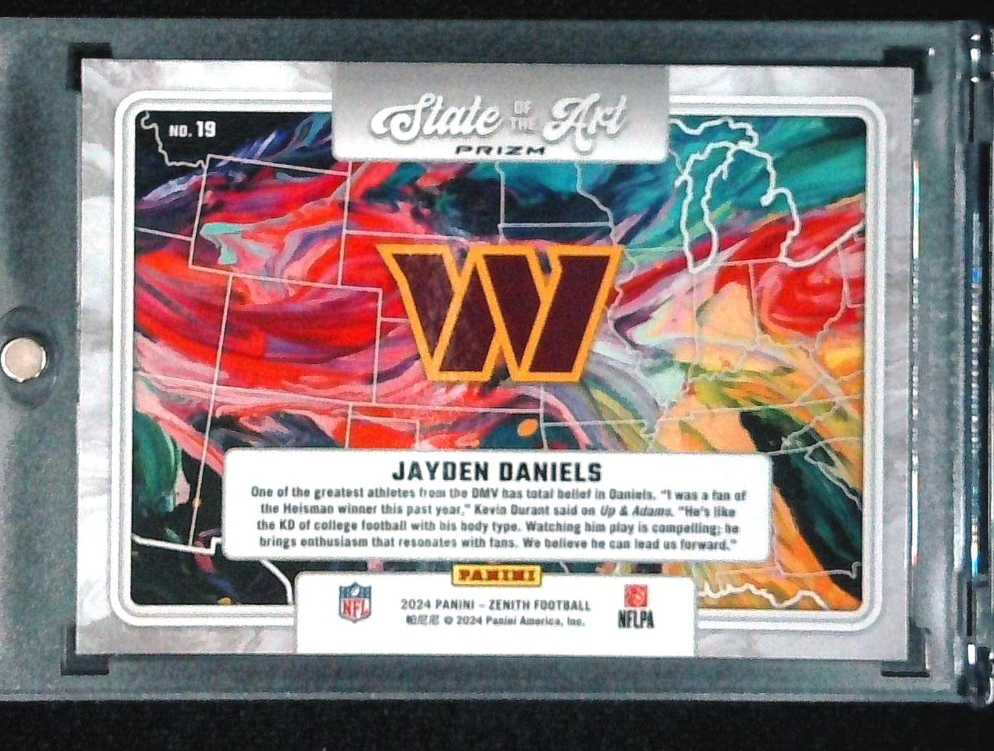 2024 Panini Zenith Jayden Daniels #19 Orange Prizm Rookie State Of The Art SP
