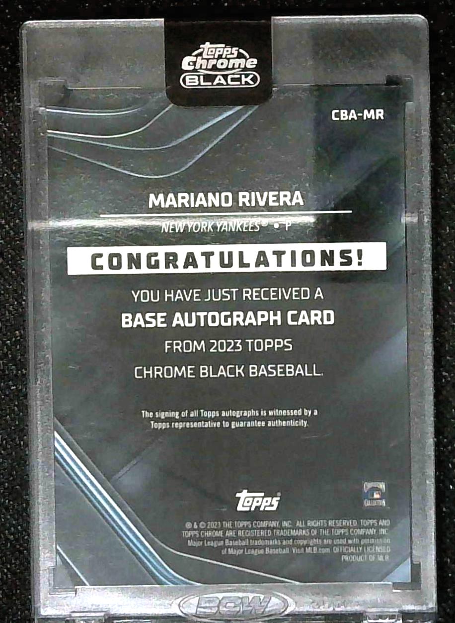2023 Topps Chrome Black #CBA-MR Mariano Rivera Auto Yankees