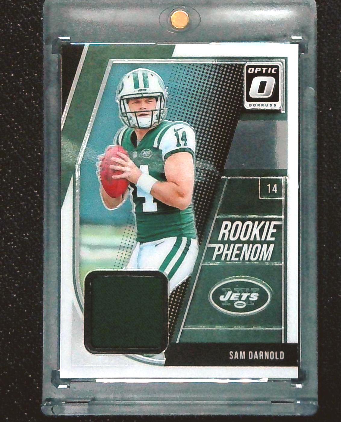 Sam Darnold 2018 Panini Donruss Optic Player Worn Card # RP-SD