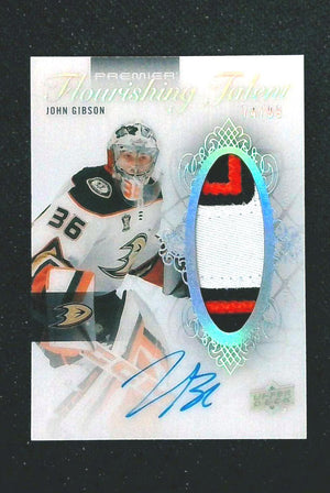 2024 UD PREMIER JOHN GIBSON 2023-24 UPDATE FLOURISHING TALENT AUTO PATCH /99