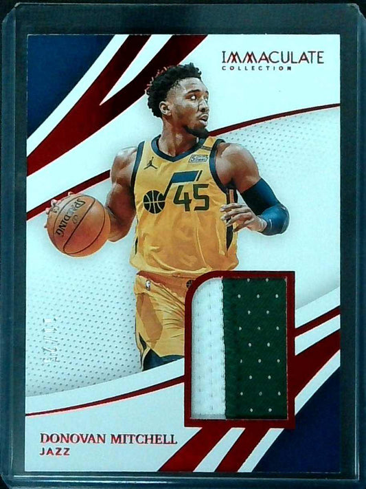 2020-21 Panini Immaculate Donovan Mitchell Game Worn Patch /25 SP Jazz
