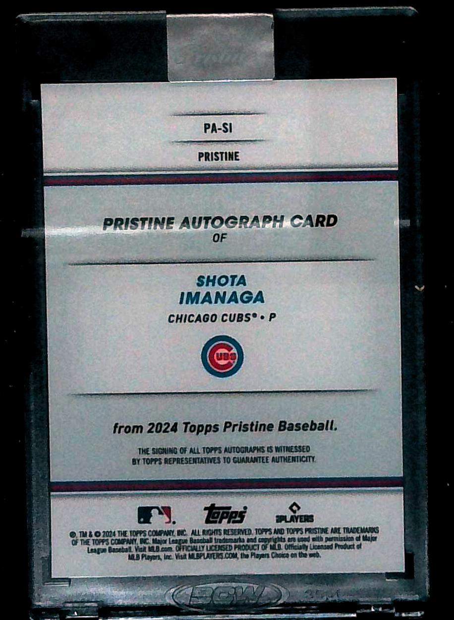 SHOTA IMANAGA 2024 TOPPS PRISTINE ROOKIE GREEN PRISTINE AUTO /150
