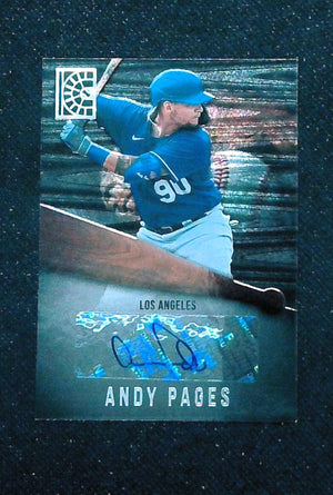 2022 Panini Capstone Andy Pages Auto #AU-AP Los Angeles Dodgers