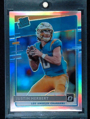2020 Panini Donruss Optic - Rated Rookies Justin Herbert #153 Holo Prizm (RC)