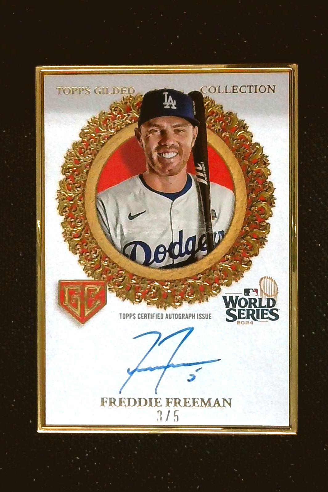 2025 Topps Gilded Collection Freddie Freeman World Series Auto /5