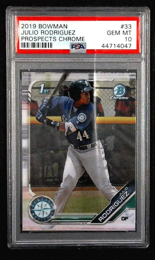 Julio Rodriguez 2019 Bowman Chrome 1st PSA 10 - Mariners