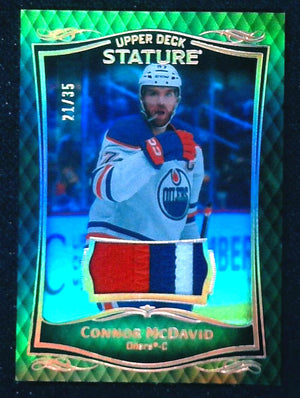 2023 UPPER DECK STATURE CONNOR MCDAVID GREEN PATCH /35