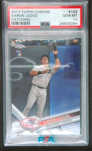 2017 Topps Chrome Aaron Judge RC Rookie #169 Yankees PSA 10 GEM MINT