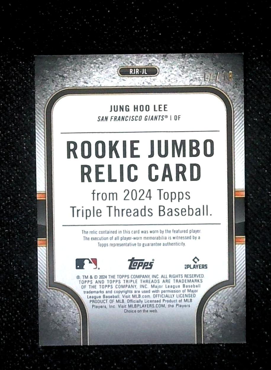 2024 Topps Triple Threads Jung Hoo Lee Rookie Jumbo Relic 17/18