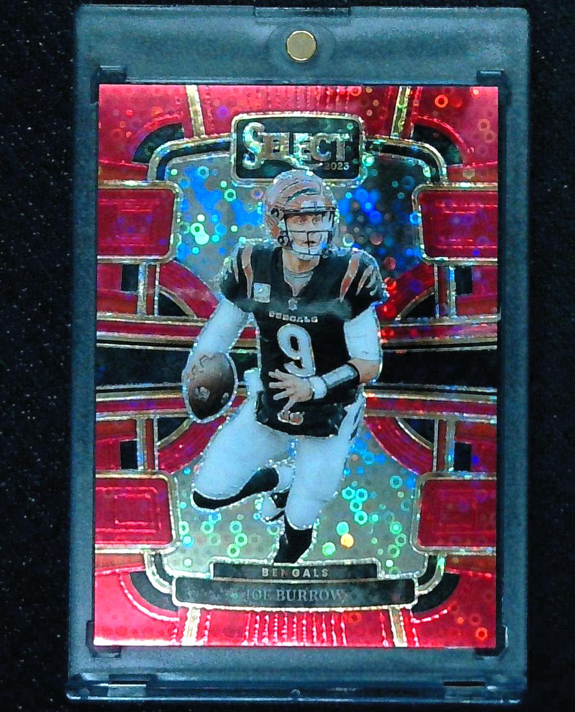2023 Panini Select - Concourse Joe Burrow Red Disco Prizm /49