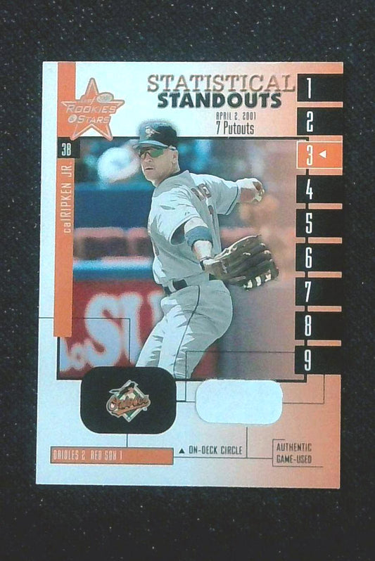 2001 Leaf Rookies & Stars Cal Ripken Jr. Game Used On Deck Circle